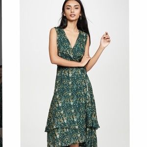 Roller Rabbit Green Floral Wrap Dress